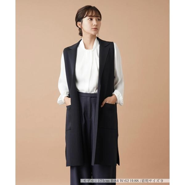 ラペルドロングベスト【Leilian WHITE LABEL】 | レリアン(Leilian