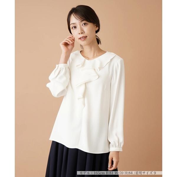 美品】レリアン フリルが可愛いブラウス Leilian 現行タグ】Leilian