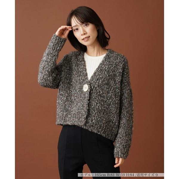 Leilian / レリアン メランジショートカーディガン