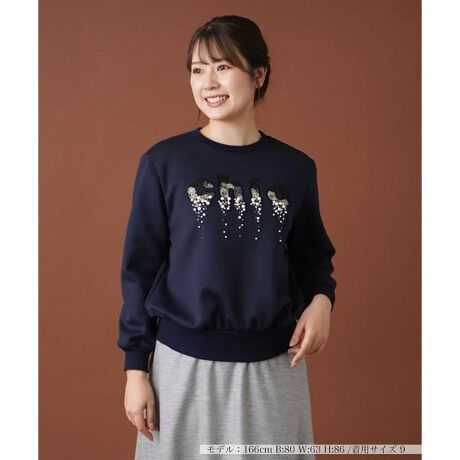 ビジューロゴトレーナー【Leilian WHITE LABEL】 | レリアン(Leilian 