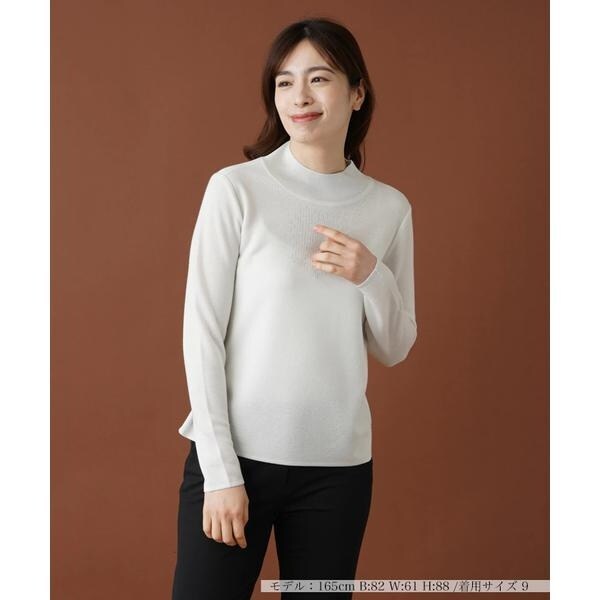 モックネックニット【Leilian WHITE LABEL】 | レリアン(Leilian