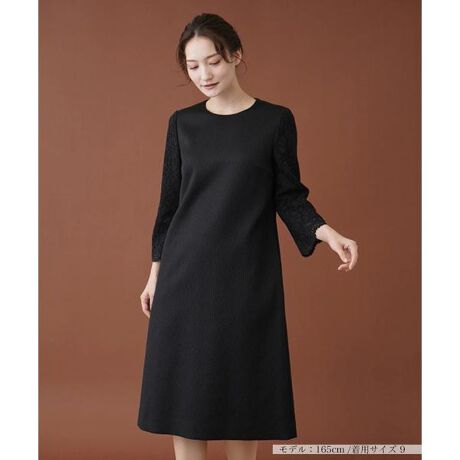 レーススリーブ切替ワンピ－ス【Leilian WHITE LABEL】 | レリアン  