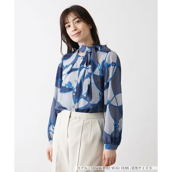 見事な創造力 新品】定価38,500円 レリアン ネイビー プルオーバーブラウス トップス