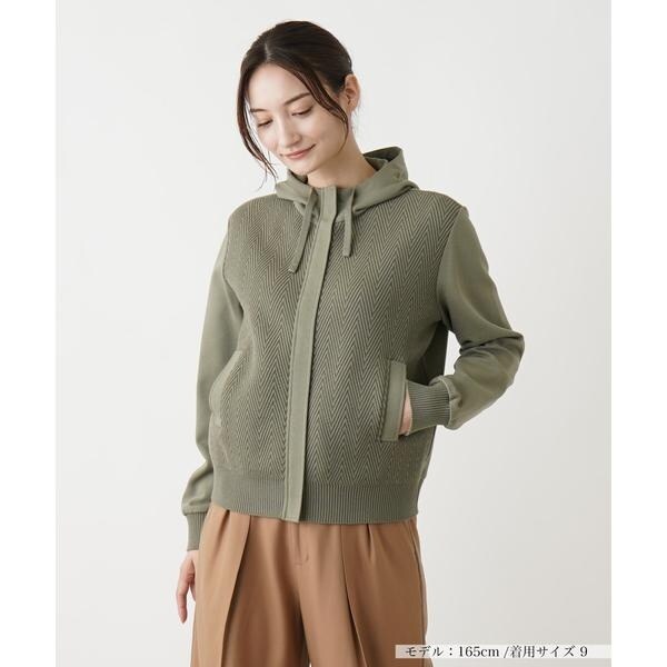 ☆美品☆レリアン　フーデッドウールジャケット　ブルー系　装飾ボタン　9号 フーデッドジャケット | レリアン(Leilian) | マルイウェブチャネル