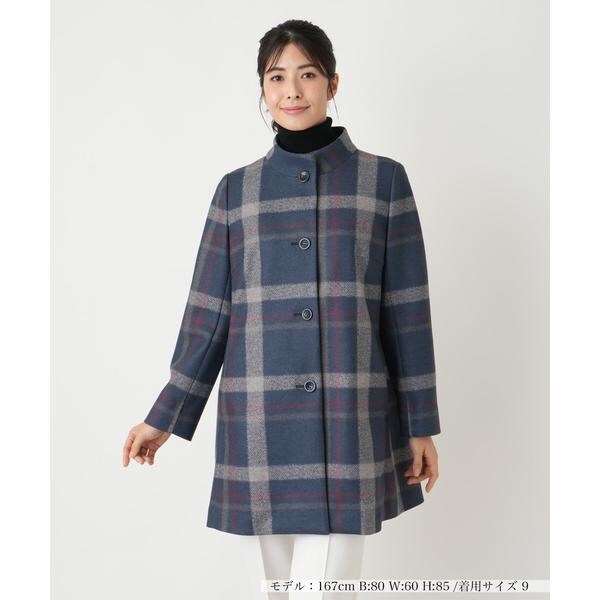 ロングコート Leilian レリアン ロングコート チェスターコート ウール 