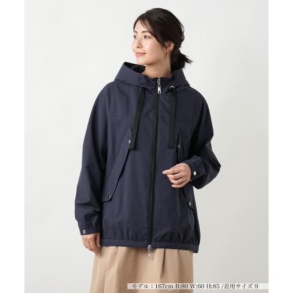 ☆美品☆レリアン　フーデッドウールジャケット　ブルー系　装飾ボタン　9号 フーデッドジャケット | Leilian (Women)/レリアン | 三越伊勢丹