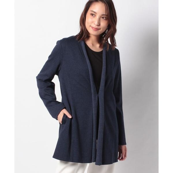 レリアン ロロピアーナ ノーカラージャケット 羽織 ウール 13 LL