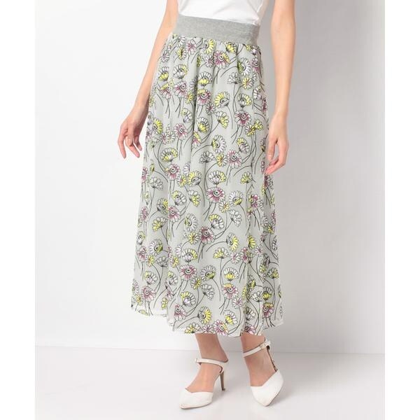 【新品タグ付き】リリウム刺繍フレアスカート　XS LILY BROWN（リリーブラウン）の「オーナメント刺繍フレアスカート