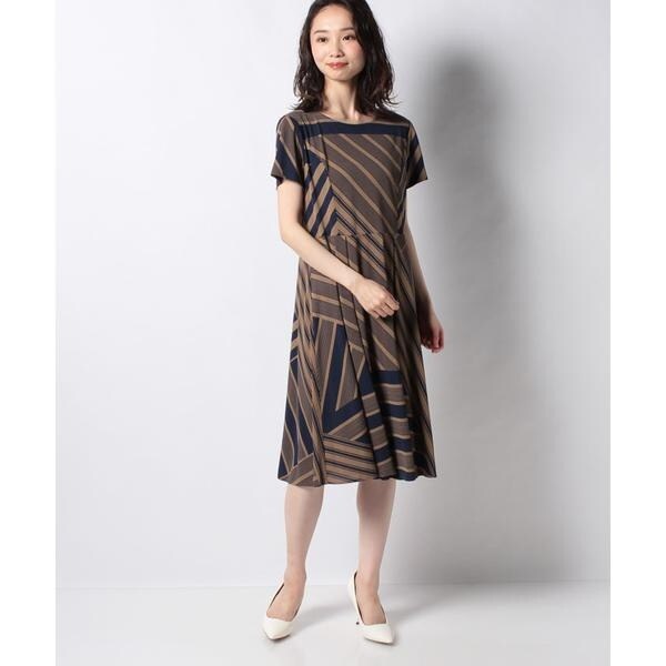 マルチストライプワンピース | レリアン プラスハウス(Leilian PLUS