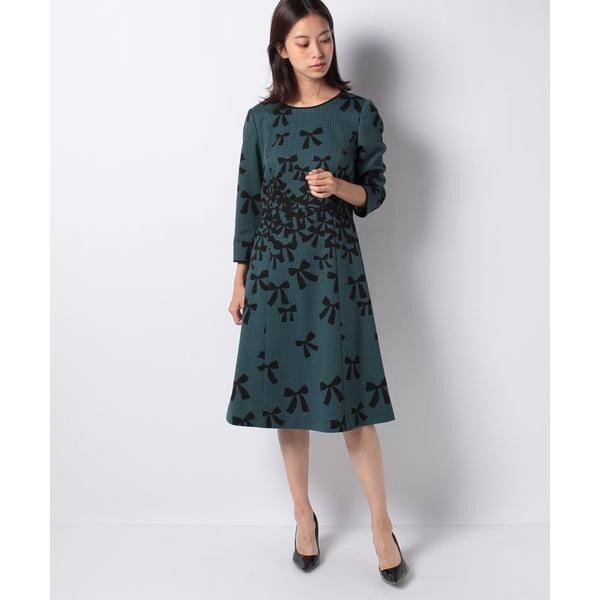 美品 LEILIAN レリアン プラスハウス メッシュワンピース 13+ 7分袖 美品 LEILIAN レリアン プラスハウス メッシュワンピース 13+ 7