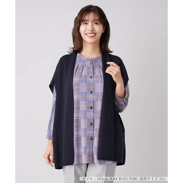 美品✨Leilian WHITELABEL オーバーサイズニットベスト 大きめ オーバーサイズニットベスト【Leilian WHITE LABEL】 | レリアン
