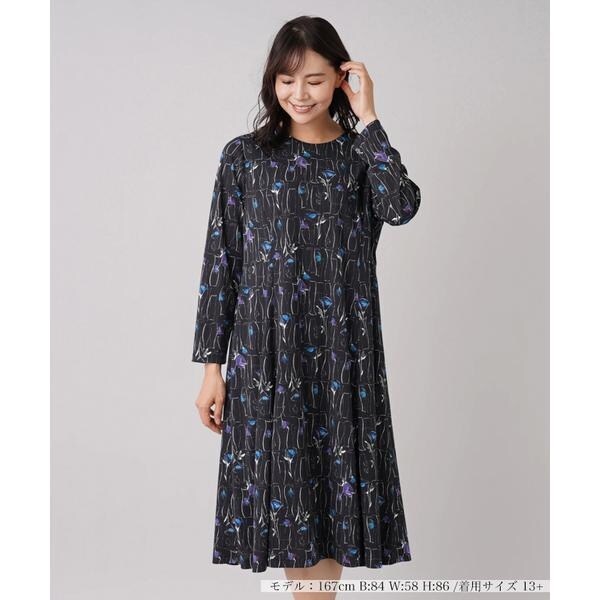 ボタニカル柄フレアワンピース | レリアン プラスハウス(Leilian PLUS