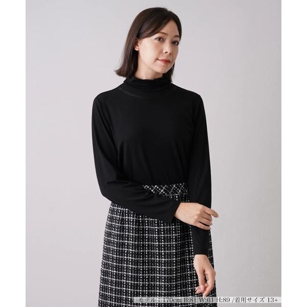 刺繍ハイネックカットソー【セレモニー】【Leilian WHITE LABEL