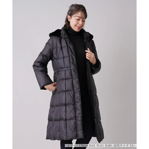 フーデッドダウンコート【Leilian WHITE LABEL】 | レリアン プラス