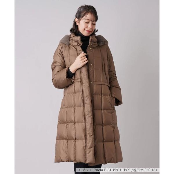 フーデッドダウンコート【Leilian WHITE LABEL】 | レリアン プラス