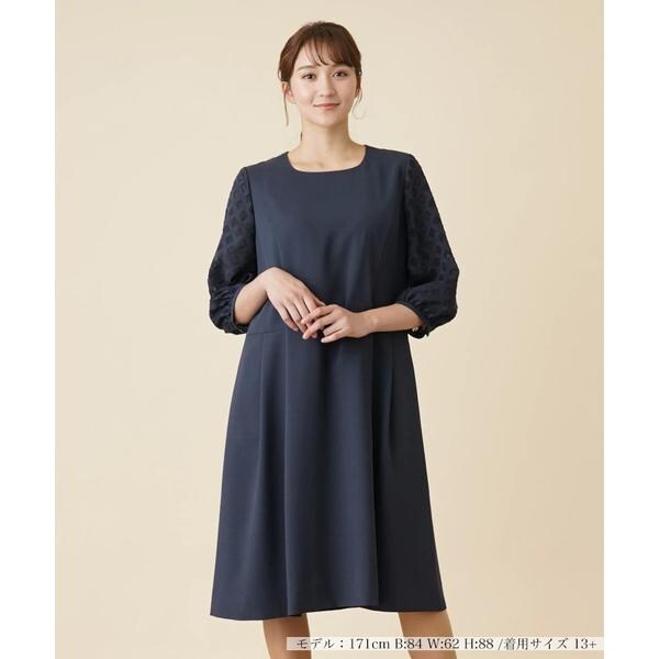 LEILIAN 切替ワンピース 17+ フォーマル セレモニー レリアン 異素材 店頭人気】セレモニーワンピース | レリアン プラスハウス(Leilian