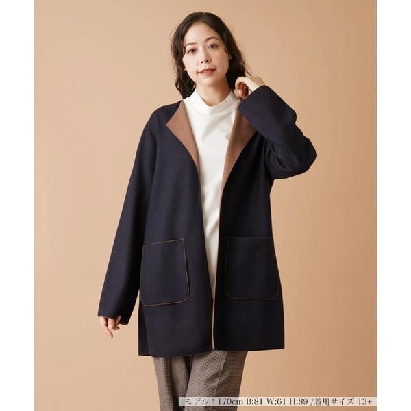 店舗人気】リバーシブルノーカラーコ－ト | レリアン プラスハウス
