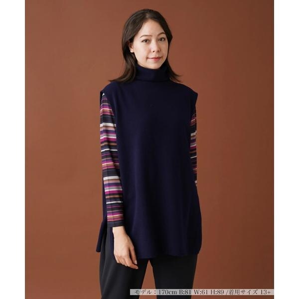 新品】定価42,900円レリアンリボン付きブラウスネイビー13＋