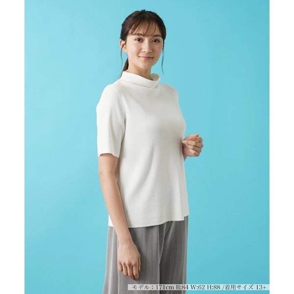 店舗人気】ハイネック半袖カットソー | レリアン プラスハウス(Leilian