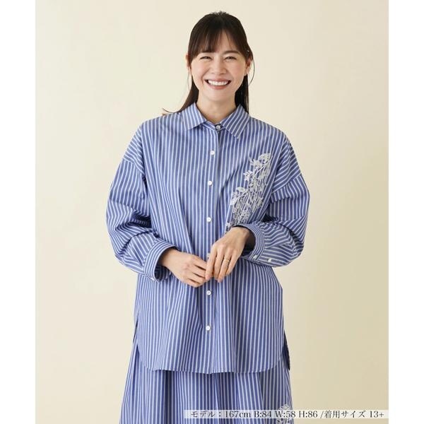 Leilian 水玉柄 レーヨン・麻ブラウス 9