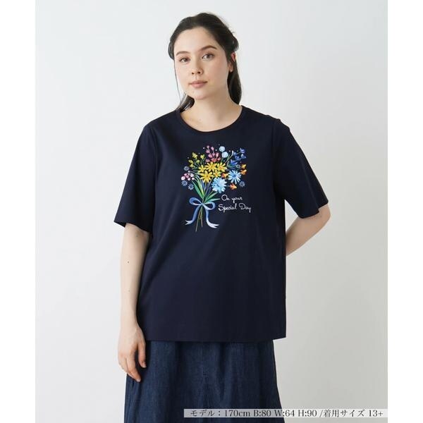 ブーケＴシャツ | レリアン プラスハウス(Leilian PLUS HOUSE 