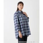 チェック柄長袖シャツ【Leilian WHITE LABEL】 | レリアン プラス 
