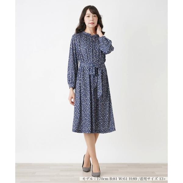 レリアンプラスハウスビットプリントワンピース