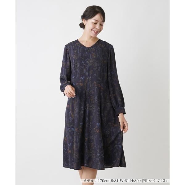 Leilian Vネック ワンピース 13＋ Leilian Vネック ワンピース 13＋