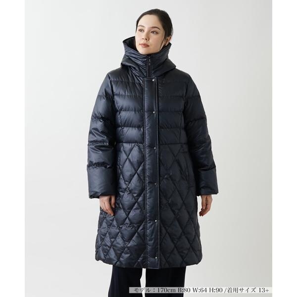 Leilian レリアン ニット使いキルティングコート 11号