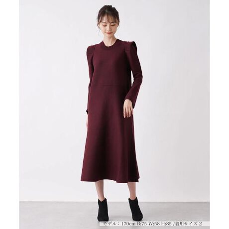 LANVIN en Bleu】パワーショルダーロングワンピース | アンレクレ(en 