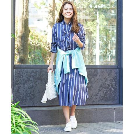 ストライプシャツワンピース キャラ オ クルス Cara O Cruz ファッション通販 マルイウェブチャネル