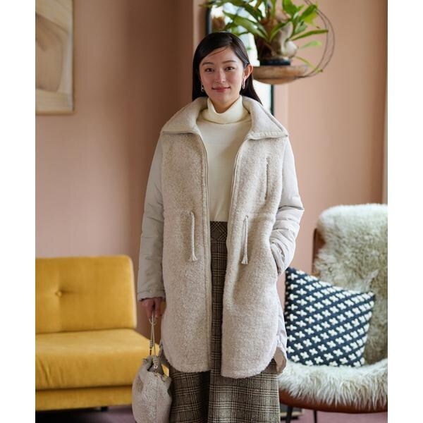 アルアバイル　ルルウィルビー ウールMIXボアピーコート アルアバイル ルルウィルビー ウールMIXボアピーコート