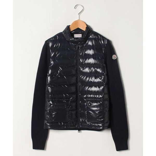 ねね モンクレール ダウンジャケット ニット切り替え ブラック MONCLER】ニット切り替えダウンジャケット | ネミカ(NEMIKA
