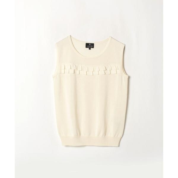 LANVIN COLLECTION ブラック ノースリーブニット F サンプル