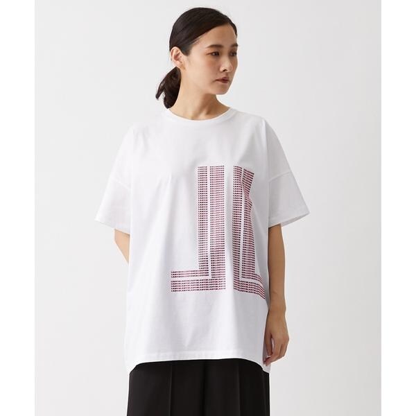 ランバン ロゴ刺繍Tシャツ アイボリー ランバン LANVIN CURBLACE OVERSIZED T-SHIRT （OPTIC WHITE