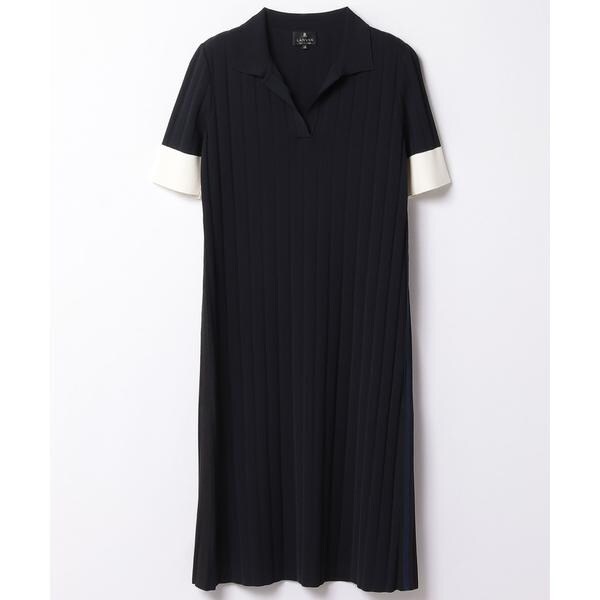 LANVIN　ワンピース シアーワッシャータフタギャザーワンピース|LANVIN en Bleu