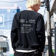 裏起毛バック刺繍ブルゾン