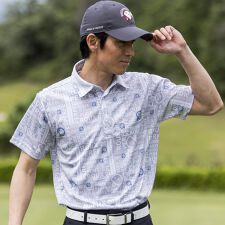 ルゥディパフィーインターナショナル(ROUX DI PERFE INTERNAZIONALE)の【日本製】総柄ポロシャツ