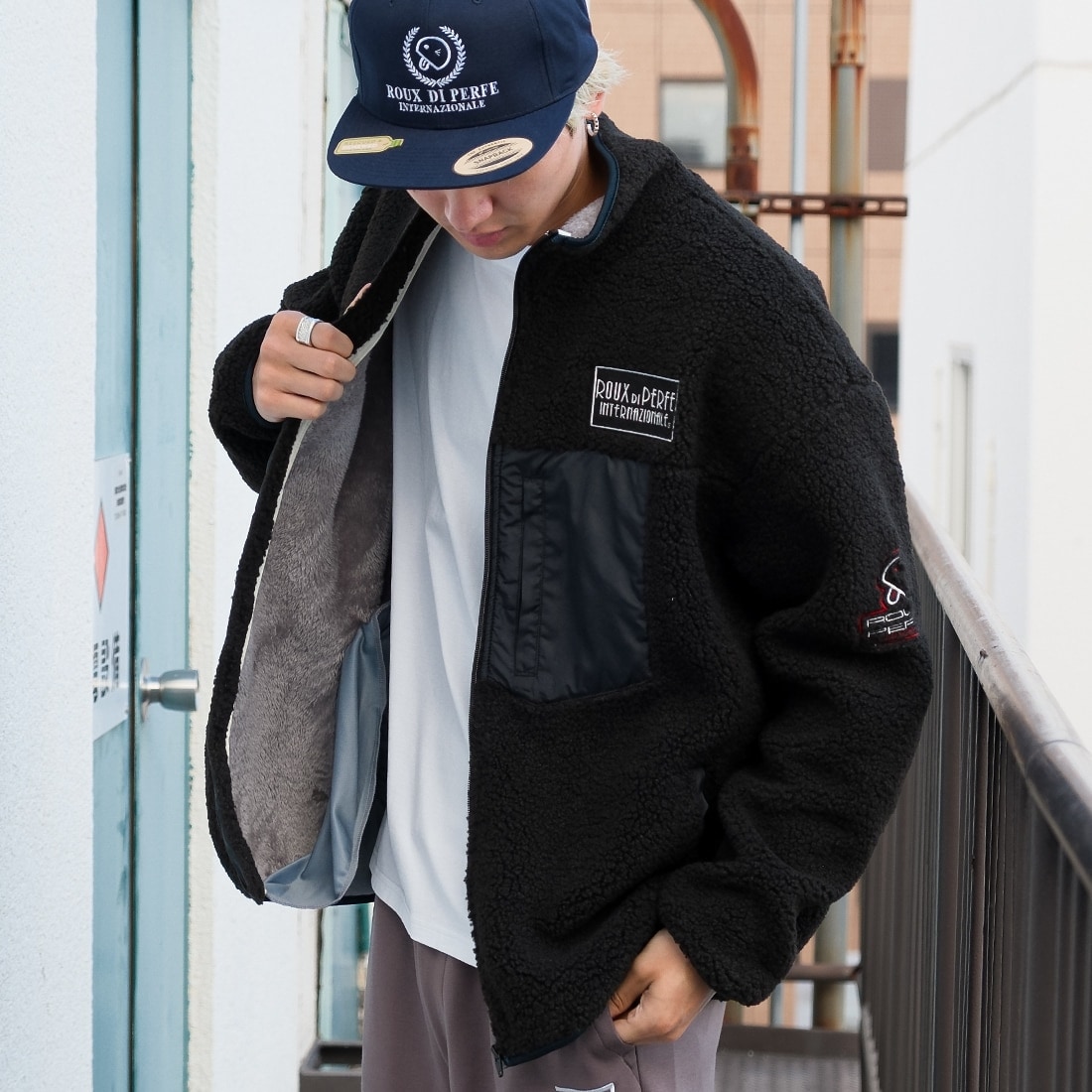 ルゥディパフィーインターナショナル（ROUX DI PERFE INTERNAZIONALE）/【日本製】ボア フルジップブルゾン ルゥディパフィーインターナショナル(ROUX DI PERFE INTERNAZIONALE