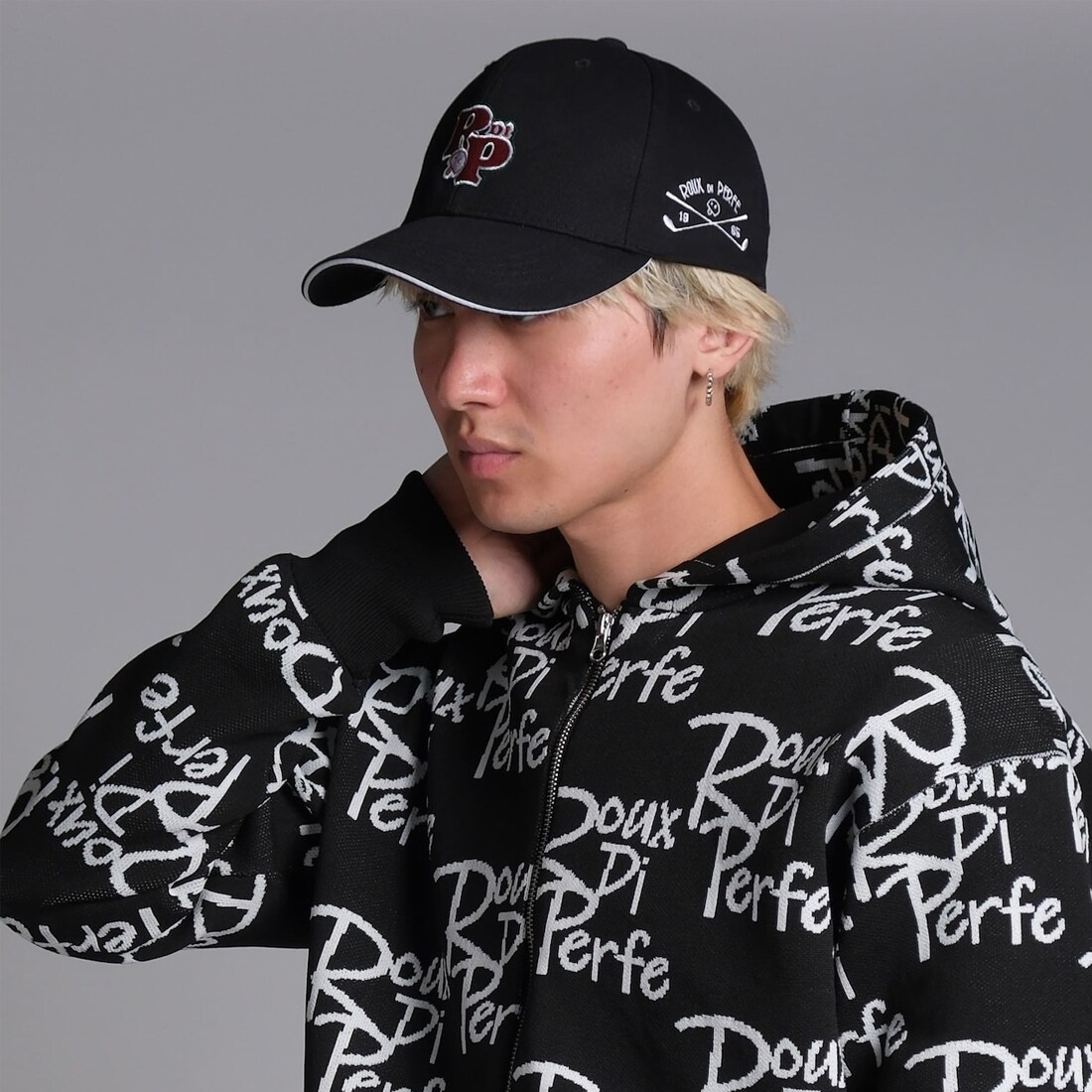 ルゥディパフィーインターナショナル（ROUX DI PERFE INTERNAZIONALE）/エンブレム＆ベーマーク刺繍キャップ エンブレム＆ベーマーク刺繍キャップ | ルゥディパフィー