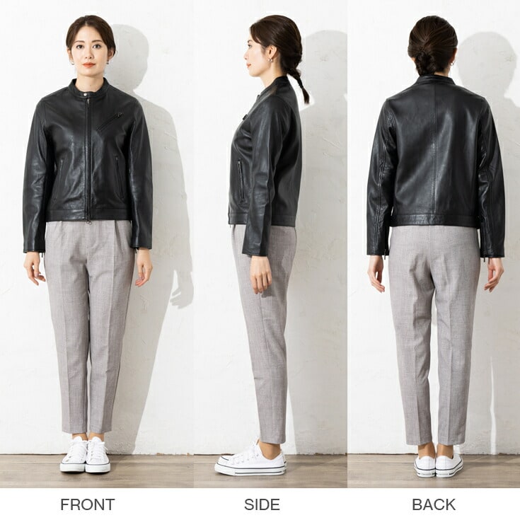 新品未使用 レディース 本革 シングルライダース SRS02LA Liugoo Leathers LIUGOO 本革 シングルライダースジャケット