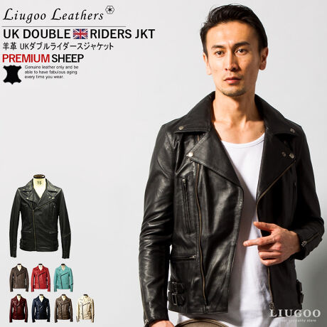 Liugoo Leathers 本革 Ukダブルライダースジャケット メンズ Dry09a リューグー Liugoo Dry09a ファッション通販 マルイウェブチャネル