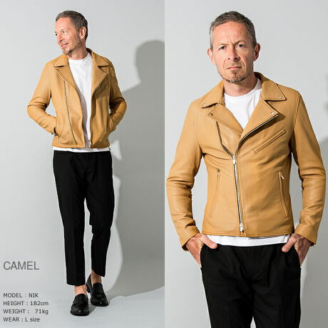 Fillmore 本革 ディアスキンダブルライダースジャケット メンズ フィルモア Dry13a リューグー Liugoo Dry13a ファッション通販 マルイウェブチャネル