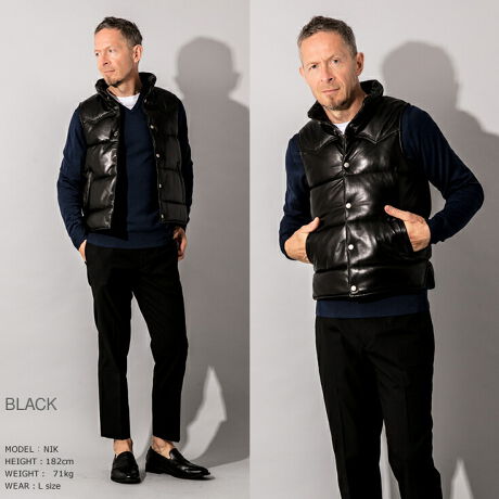 Liugoo 本革 レザーダウンベスト メンズ リューグー Vst05a リューグー Liugoo Vst05a ファッション通販 マルイウェブチャネル