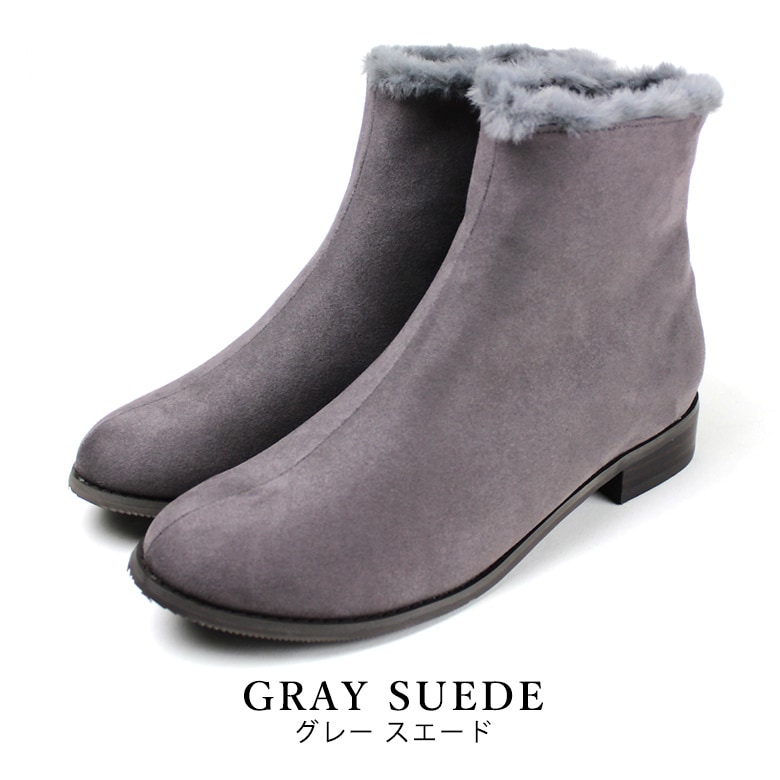 シューファンタジー Shoe Fantasy ファーショートブーツ 晴雨兼用 防水