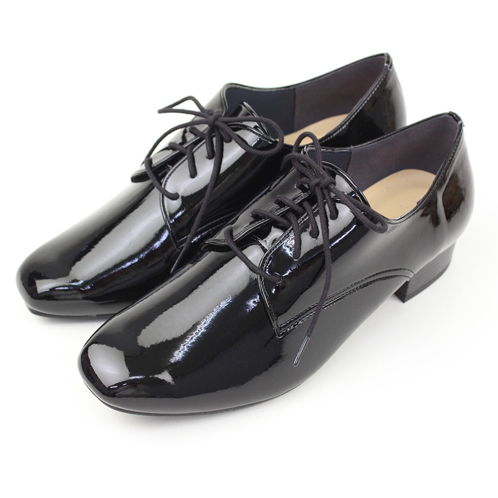 日本製 マニッシュシューズ ヒモ付き カジュアル 3cmヒール 楽ちん