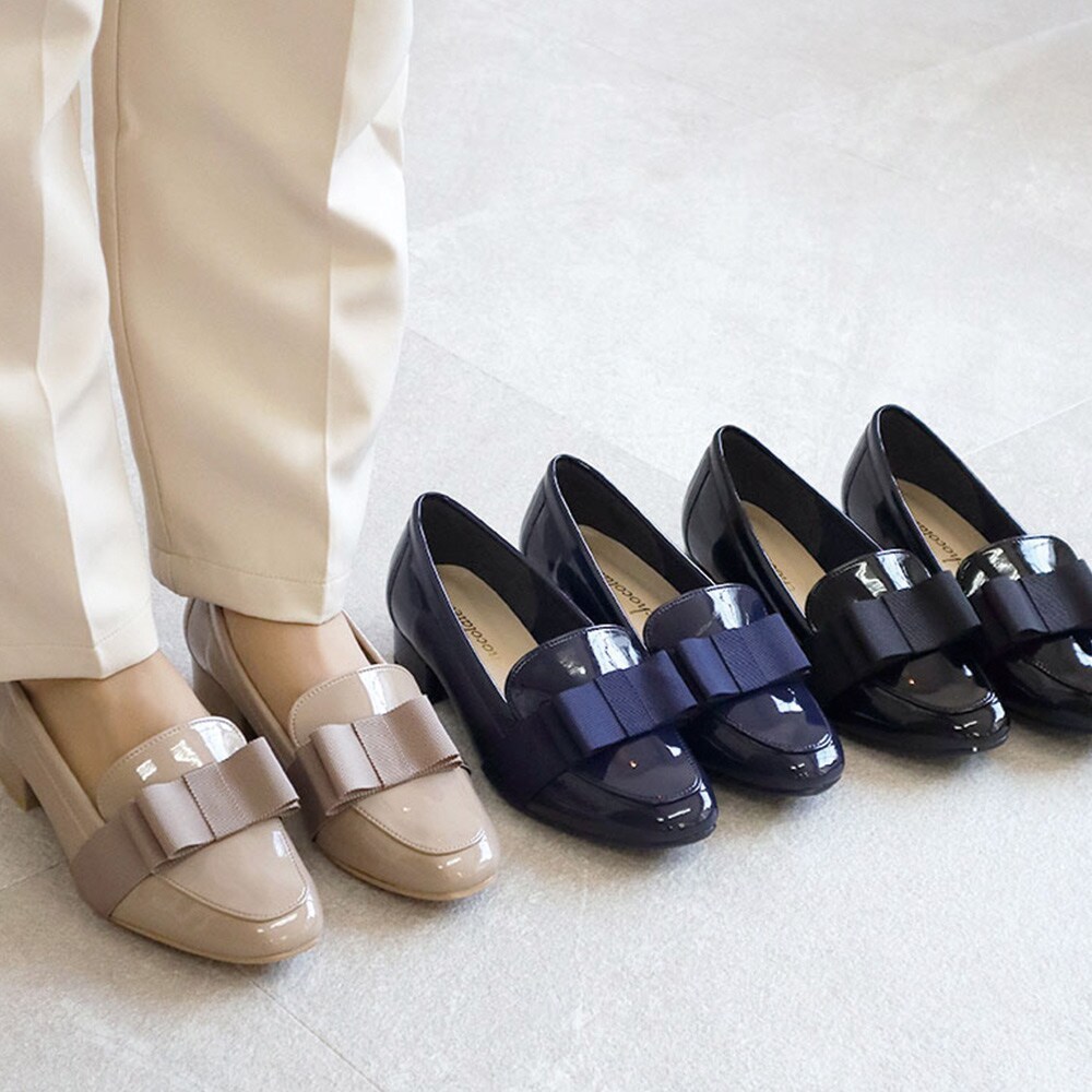 日本製 シューファンタジー Shoe Fantasy グログランリボン ローファー