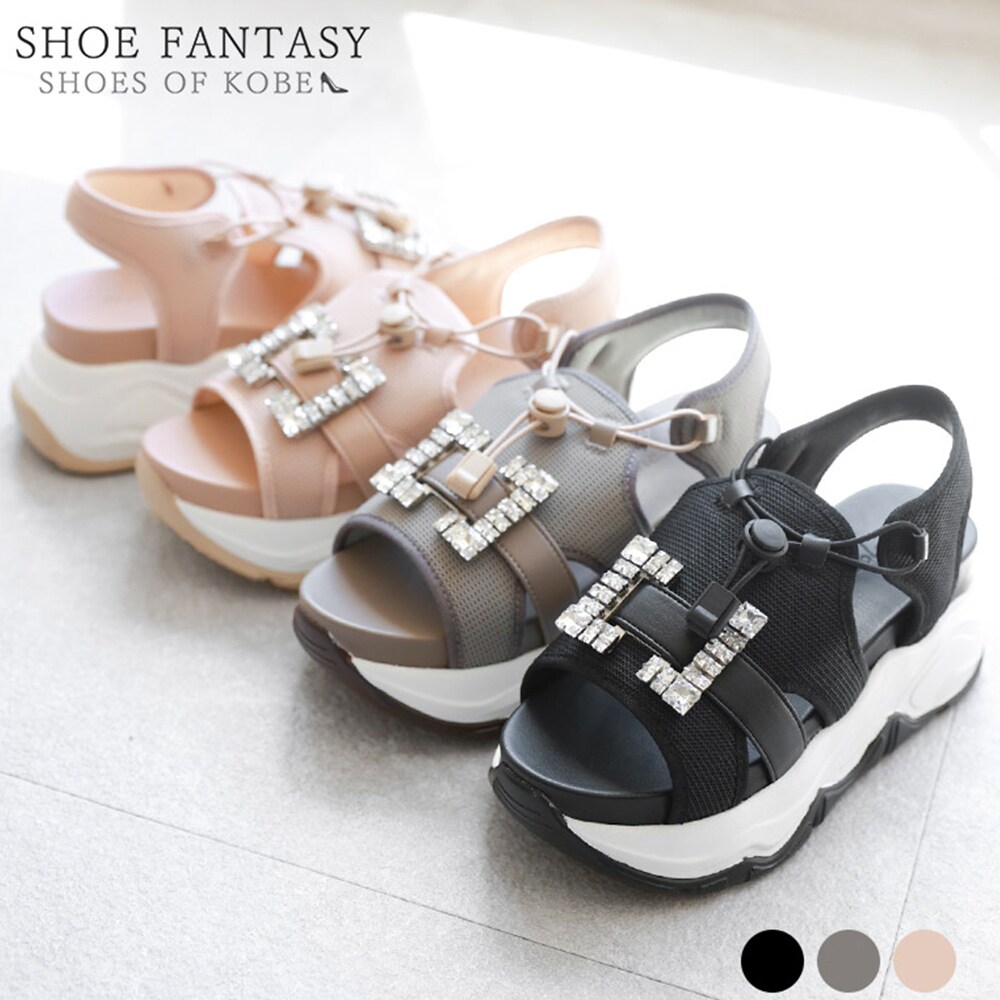 シューファンタジー（Shoe Fantasy）/シューファンタジー Shoe Fantasy ビジューバックル メッシュスポーツサンダル シューファンタジー Shoe Fantasy ビジューバックル メッシュスポーツ