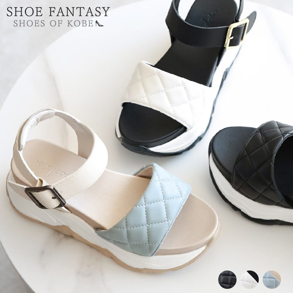 シューファンタジー（Shoe Fantasy）/シューファンタジー Shoe Fantasy 厚底 キルティング スポーツサンダル シューファンタジー Shoe Fantasy 厚底 キルティング スポーツサンダル
