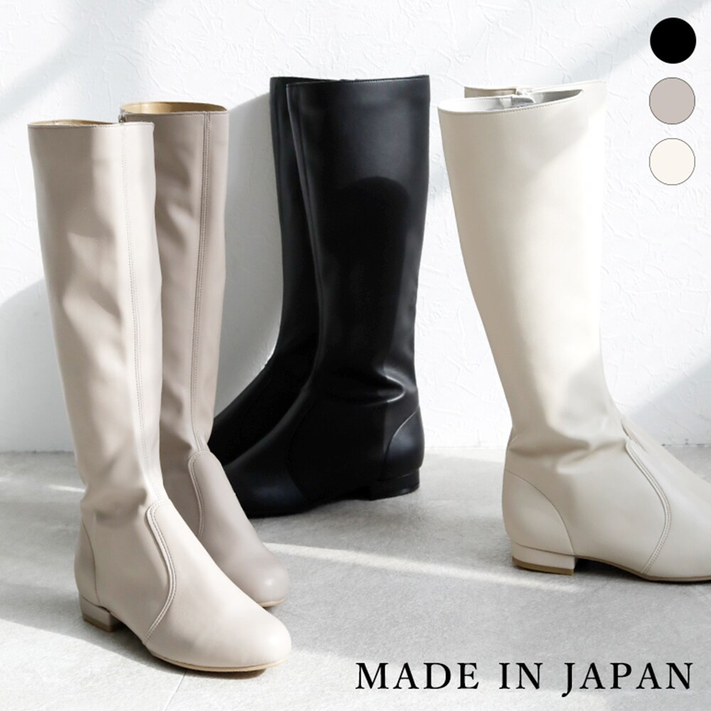 シューファンタジー（Shoe Fantasy）/日本製 シューファンタジー Shoe Fantasy  チャンキーヒール ストレッチ ショートブーツ 日本製 シューファンタジー Shoe Fantasy チャンキーヒール ストレッチ